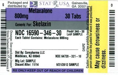 Metaxalone 800 mg Label Image (Metaxalone 800 mg Label)